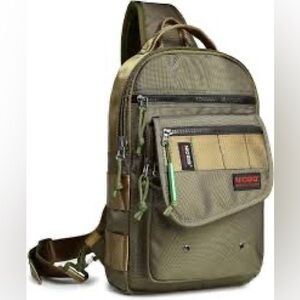 Brand new with tags army green cross body backpack